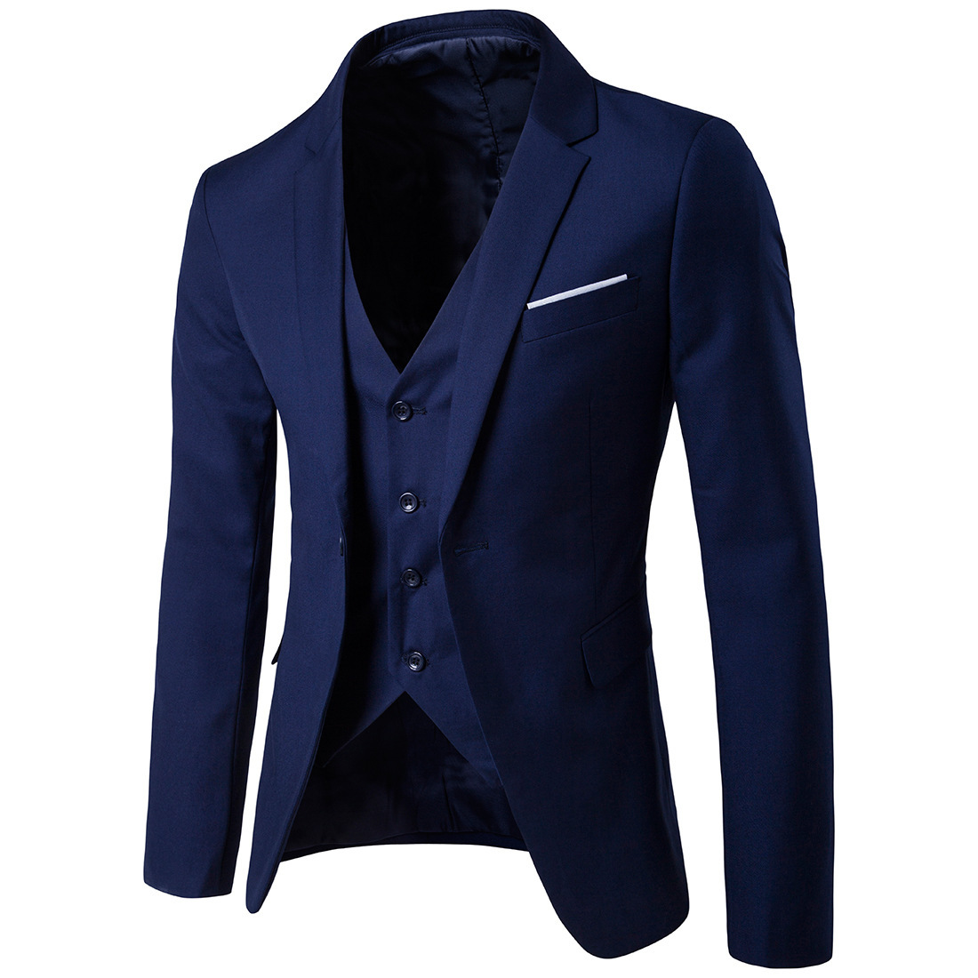 Classic Fit 3-piece Men Suit Set For Wedding And Business Wear_voghion.com