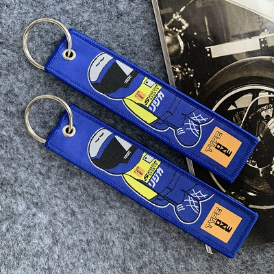 Motorcycle Key — Pendants for Honda, Suzuki - light-grey-type-embroidered-pair-includes-number-plate