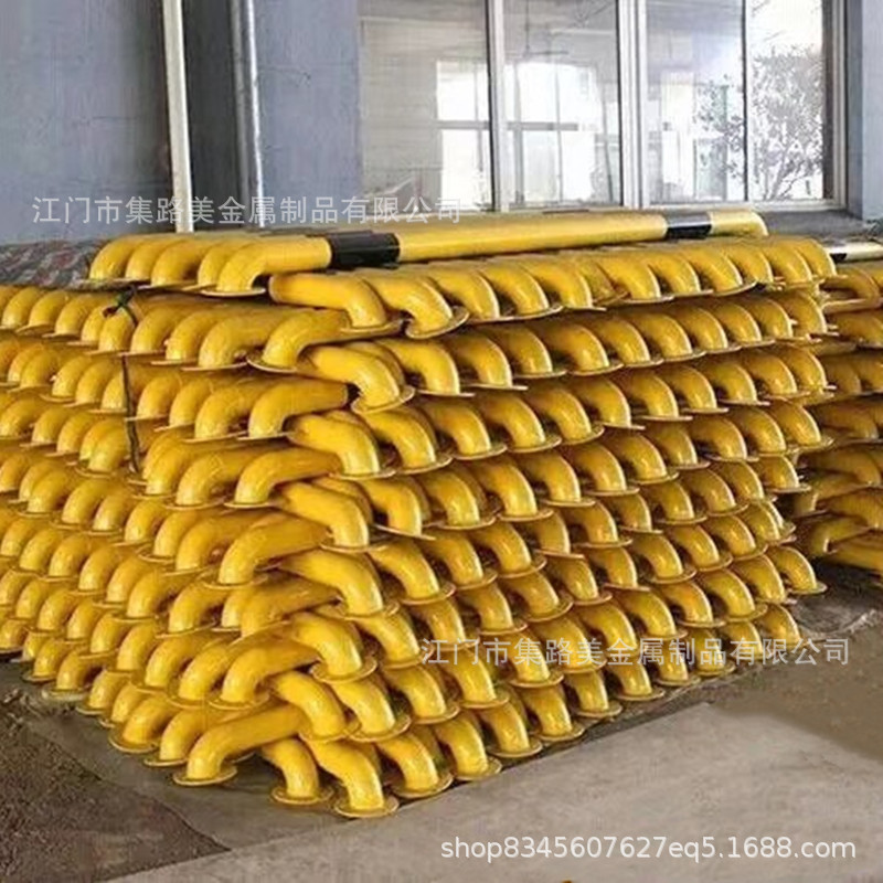 U型防撞护栏地下车库车轮定位器道路隔离防护栏杆路面钢管挡车器