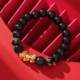 Bracelet imitation obsidian sand gold six words mantra bracelet ethnic style men and women piqiu live drainage wholesale