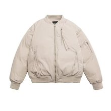 跨境美式复古多口袋机能飞行员夹克女潮牌春秋款棒球服宽松机车纯