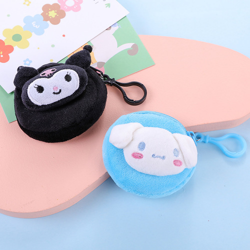 Mini headphone bag coin bag cute round student coin purse female bag pendant car key accessories small bag gift