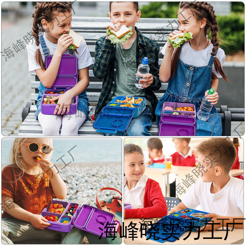 国境を越えたアマゾンのポータブル子供用ランチボックス、食品グレードのプラスチック製ランチボックス、学生用ランチボックス、見栄えの良い鮮度保持ランチボックス|undefined