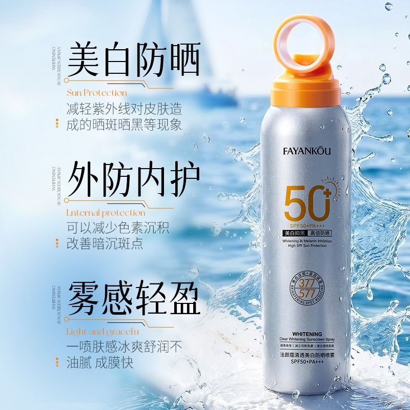 Falcone Clear Whitening Sunscreen Spray SPF50 + PA + + + Protector de aislamiento UV Spray