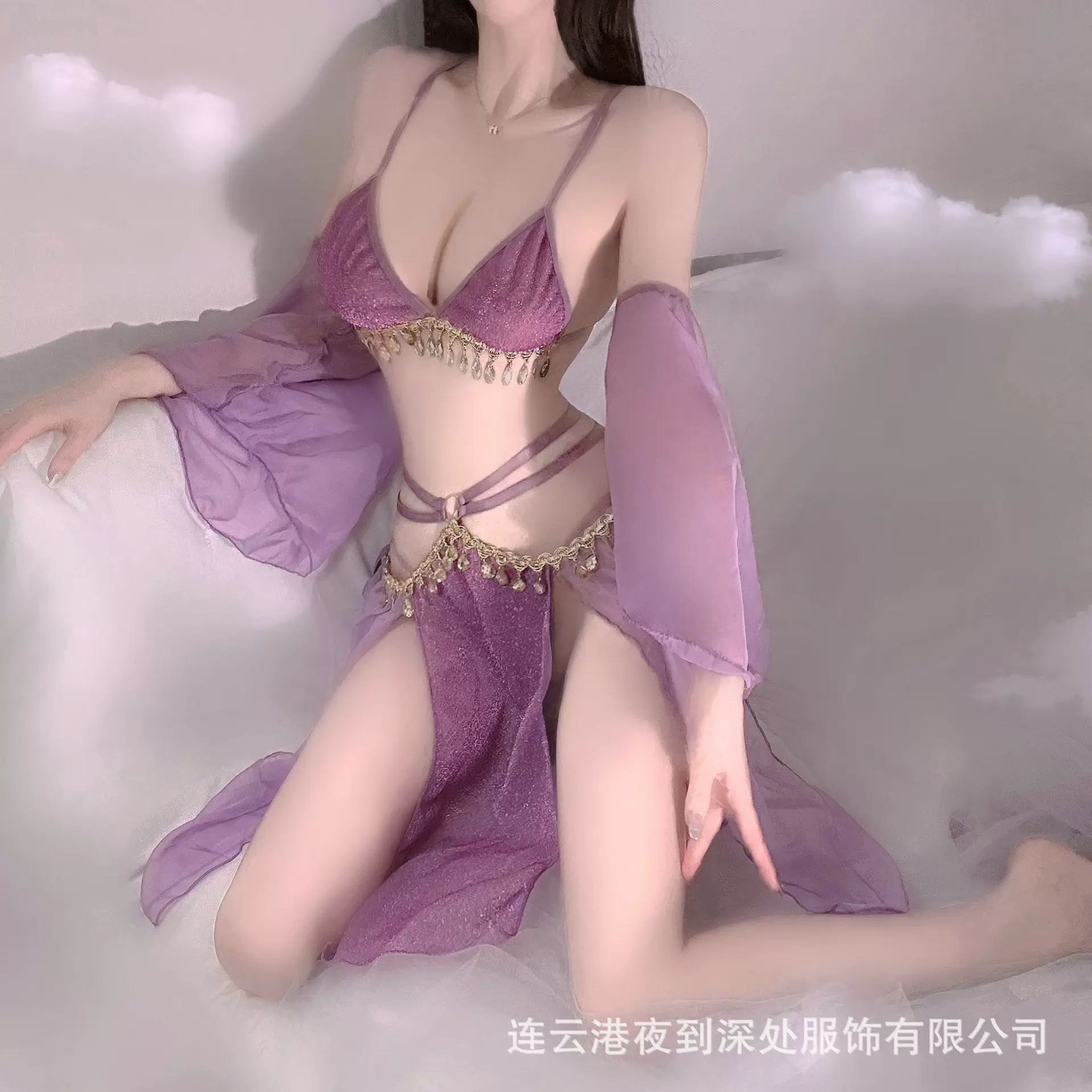 新中式国潮古风异域风情敦煌飞天舞蹈服装情趣内衣免脱性感汉服女