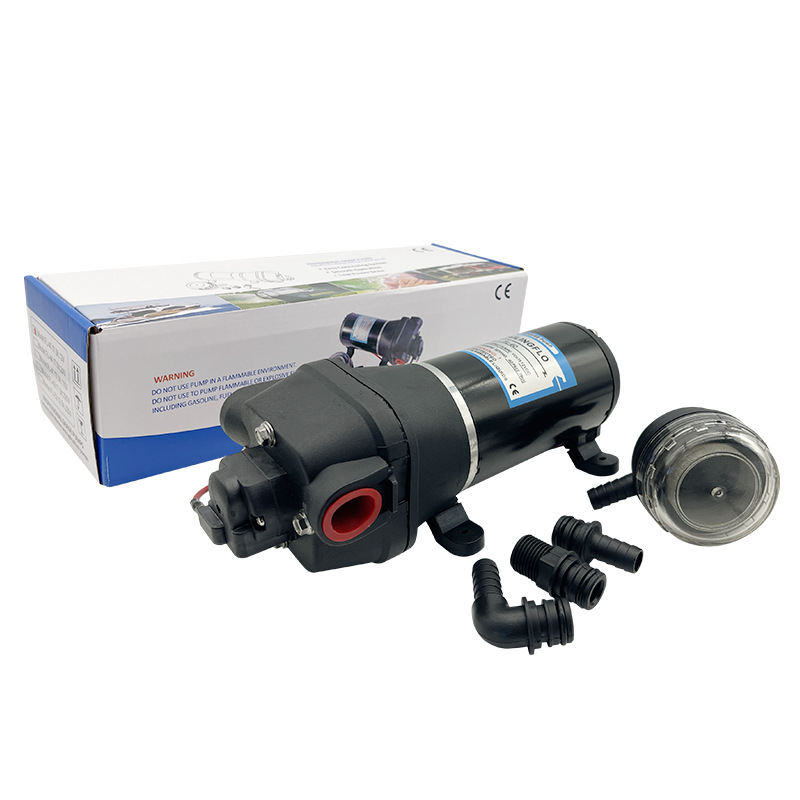 FL-40微型房车隔膜泵12V直流自吸增压泵家用游艇大流量淡水泵