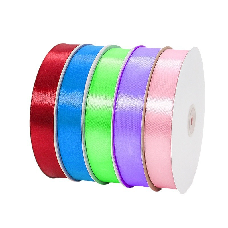 Personalizado al por mayor poliéster colorido ramo decoración arco cinta accesorios de ropa cinta