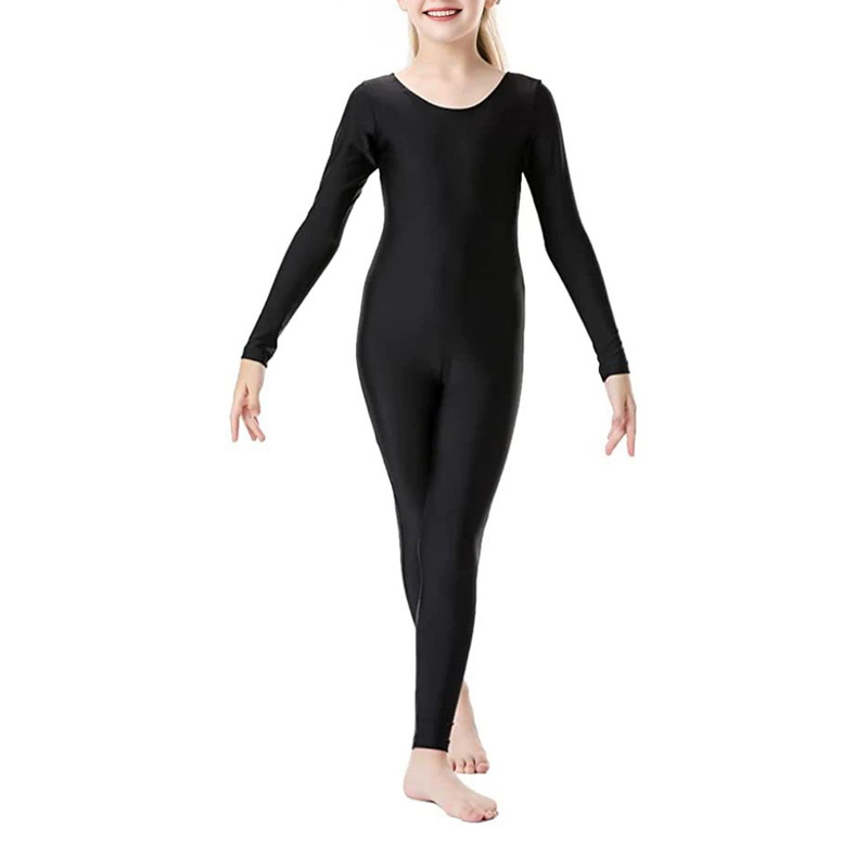 Cross-Border European Girls' Long-Sleeved Dance Jumpsuit with Low Round Neck, Full-Body Leotard for Ballet, Gymnastics, and Stage Performance Cross-Border European Girls' Long-Sleeved Dance Jumpsuit with Low Round Neck, Full-Body Leotard for Ballet, Gymnastics, and Stage Performance