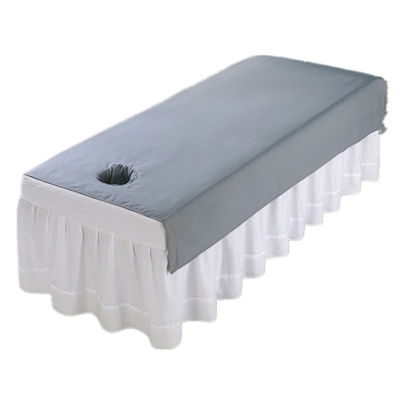 Beauty salon sheets with holes printed logo beauty physiotherapy SPA sheets washable and easy to dry massage sheets thickened wholesale