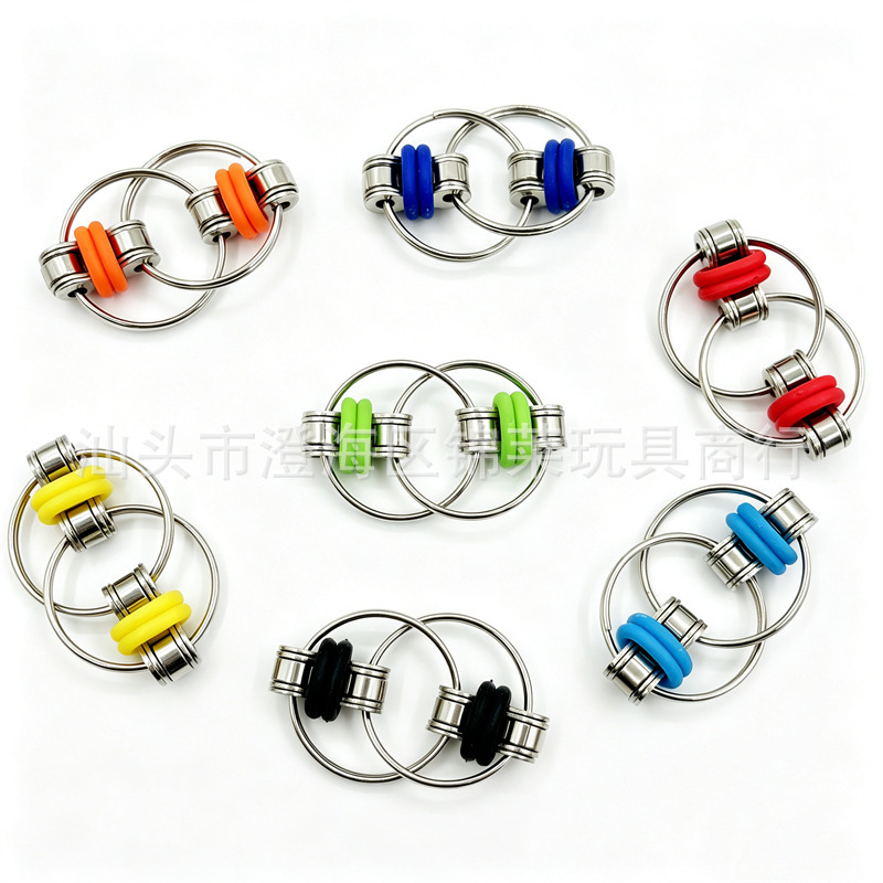 Fidgetcube Stress Relief Bicycle Chain Decompression Metal Keychain Stress-Relief Chain Novelty Stress-Relief Toy Fidgetcube Stress Relief Bicycle Chain Decompression Metal Keychain Stress-Relief Chain Novelty Stress-Relief Toy