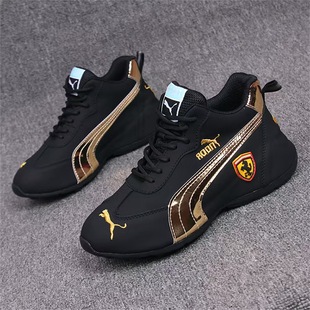 2025 New Spring Casual Men's Shoes Trendy Versatile Fashion Sports Shoes Leather Trendy Men's Shoes Third Generation