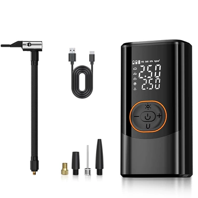 Cross-Border Outdoor Wireless Car Air Pump, Car Tire Electric High-Pressure Inflator, Portable Digital Display Inflator (Hava nasosu) - wireless-charging-model