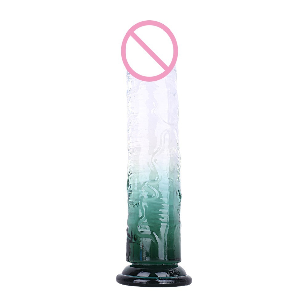 Crystal Two-Color Anal Plug Dildo, TPE Manual Masturbation Toy for Adults — detail image 12