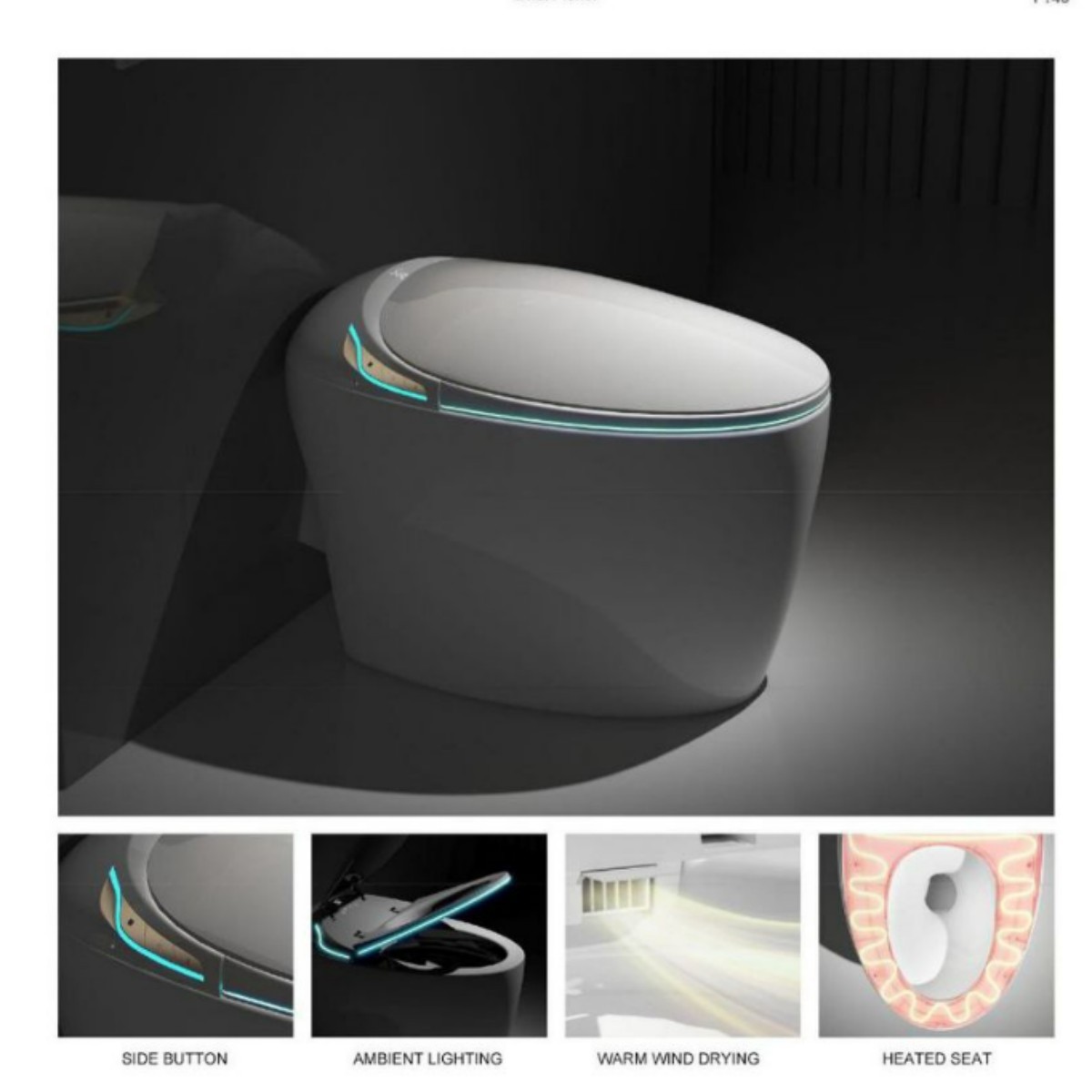 fábrica de exportación de comercio exterior sifón aterrizaje inodoro inteligente integral calentamiento instantáneo totalmente automático sin restricción de presión de agua esterilización