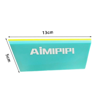 Car Glass Film Tool, Car cleaning tools - double-layer-double-color-beef-tendon-scraper-blue