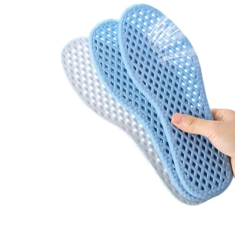 Plantilla fría de verano para mujer, sensación de pisar heces, absorción de sudor, desodorante, transpirable, pies descalzos, no pegajosos, los hombres no se cansan durante mucho tiempo