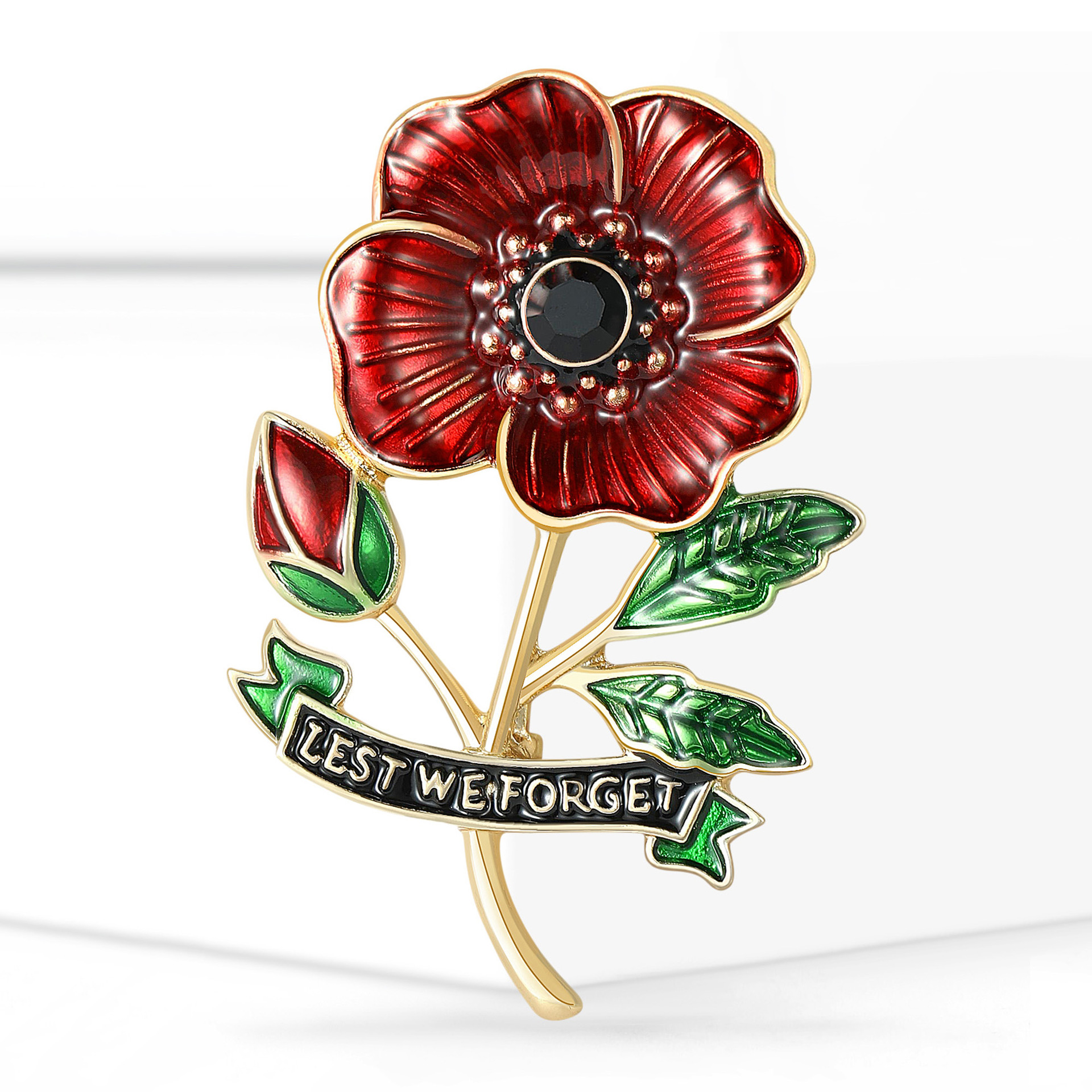 New Creative Alloy Enamel Poppy Flower Brooch, Fashionable and Versatile, Women's Suit Coat Brooch Accessory Pin