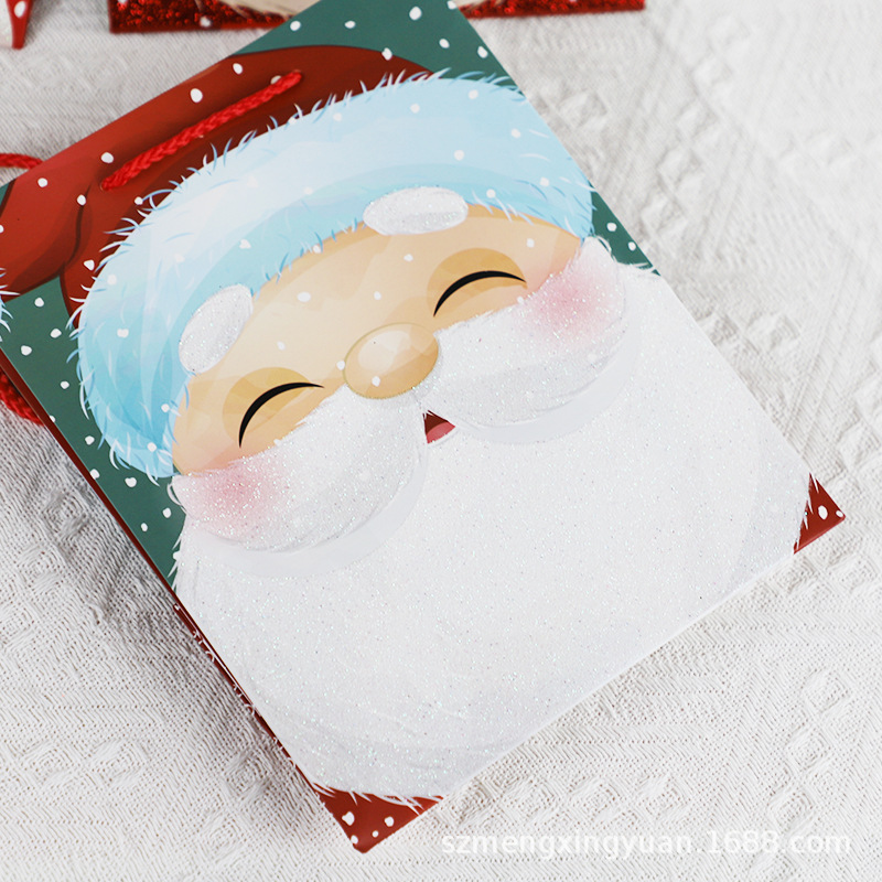 Navidad suelta Rosa dibujos animados muñeco de nieve Navidad ciervos Navidad Eve caja de regalo bolsa de regalo extra grande bolsa de papel portátil