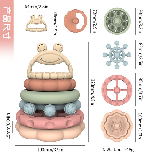 Amazon's new Jenga teether for young babies can be stacked to hold anti-eating hand teether piles of children's toys