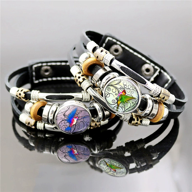 Retro men's woven beaded bracelet, jewelry, accessory, punk style, European style