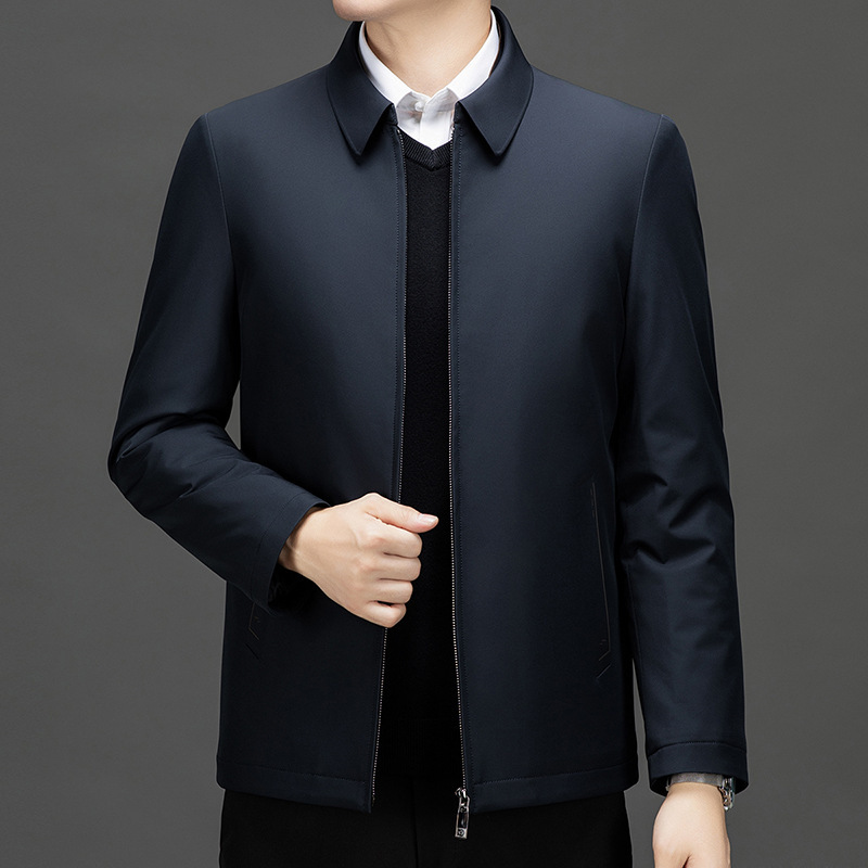 Brand-name cotton-padded jacket winter men's new coat middle-aged and old father business high-end feeling thick warm cotton-padded jacket
