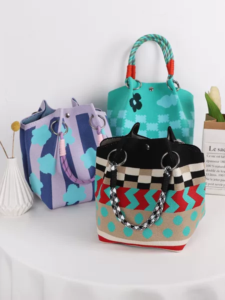 New Teacher's Day Gift to Thank the Teacher, Practical Souvenir Gift for Female Teacher, Flower Knitted Bag