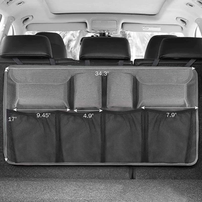 Cross-border car storage bag tool bag car trunk storage bag Oxford cloth car hanging bag (Car storage bag/box) - grey-8946cm