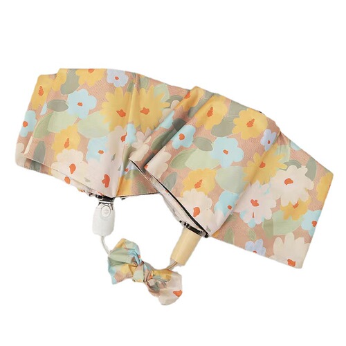 Japanese Daisy fully automatic umbrella female folding vinyl sun umbrella sun protection UV student sunny umbrella
