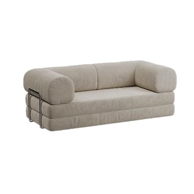 Módulo de sofá de tela de estilo medieval sala de estar pequeña doble triple línea retróptica plegable doble uso sofá cama de pudín
