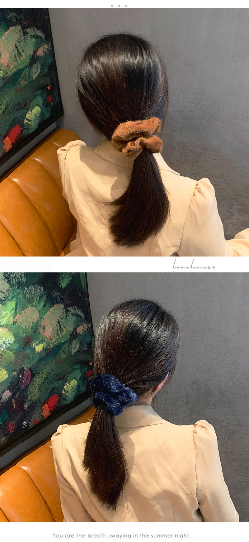 New Style Velvet Korean Autumn And Winter Velvet Hair Ring Hair Accessories Wholesale display picture 3