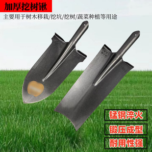 Factory Supply of Manganese Steel Quenched Iron Spades for Transplanting Seedlings, Digging Trenches, and Gardening with Wooden Handles for Turning Soil