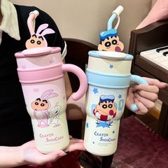 クレヨンしんちゃんビッグマックストロー保温カップ大容量カップ女子高颜値トン水筒氷覇カップ