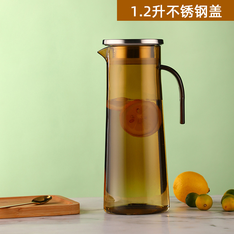 Jarra de acrílico jugo de plástico olla fría Hervidor de agua restaurante bar olla de bebidas resistente a altas temperaturas a prueba de explosiones olla de limón
