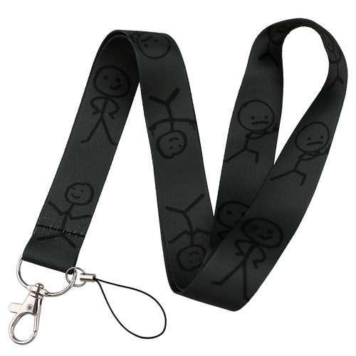 Stickman mobile phone rope card holder bus work card student card factory key access card holder