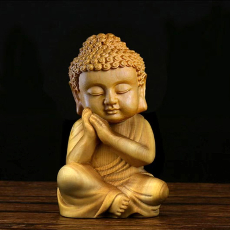 太行崖柏西方三圣塔如来佛祖木雕观音菩萨汽车摆件手把件实木家居|undefined