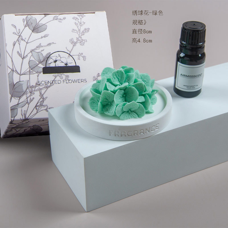 卸売り刺繍花香薫石膏拡香石高級感室内持続家庭用アロマ香薫置物お土産|undefined