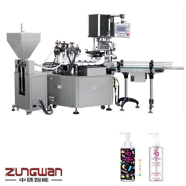 瓶装灌装旋盖机 洁面泡沫灌装生产线 可到厂参观
