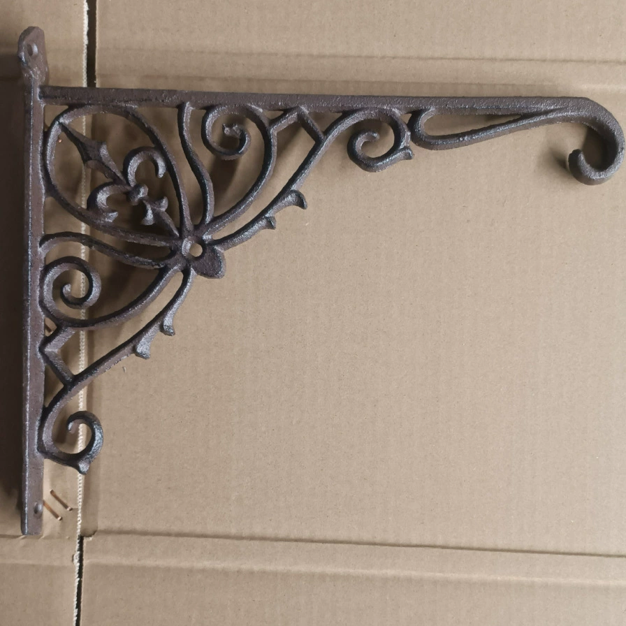 Завод продаж кованого железа правый угол рама YH04567 чугун правый угол крюк