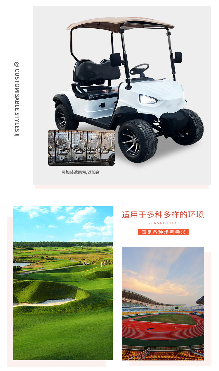 Foreign trade export 2 electric golf cart scenic spot tourism four-wheel sightseeing car real estate ferry car