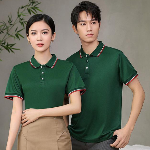 Trajes de trabajo camiseta polo logotipo de hielo solapa camiseta cultural publicitaria corporativa bordada personalizada