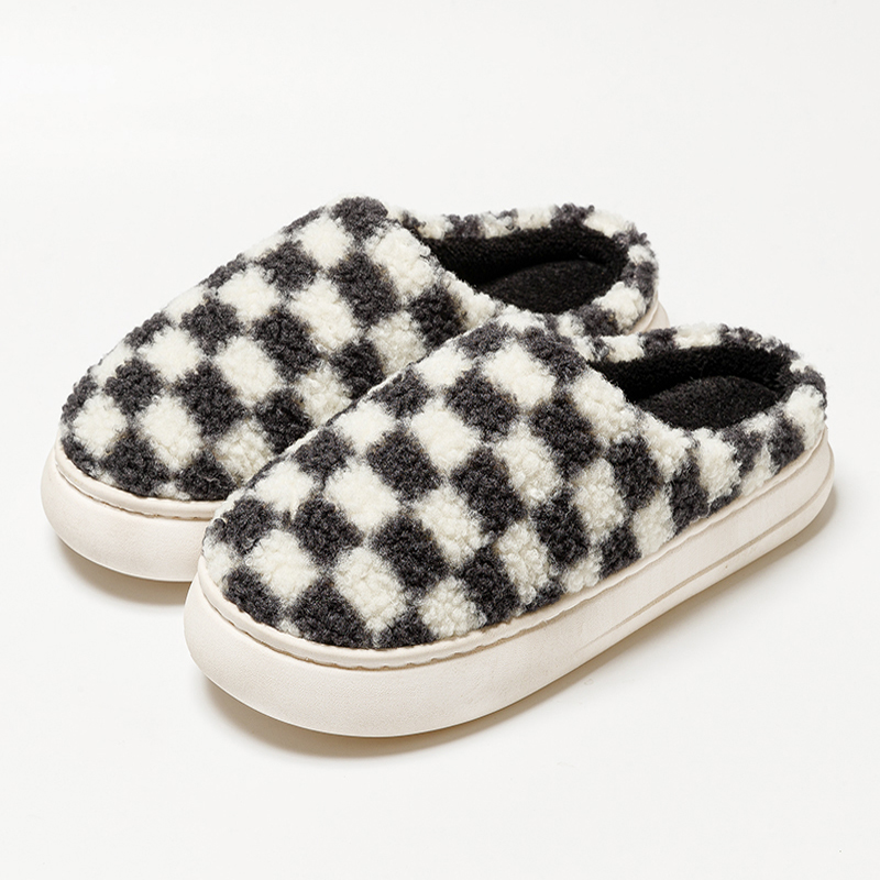 블랙 플러시 격자 무늬