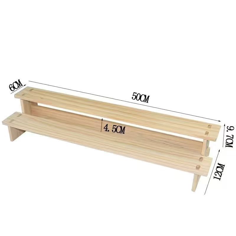 木製の収納棚の手作りのおもちゃの陳列棚のテーブルの置物の階層式の模型の展示台の実木の置き棚