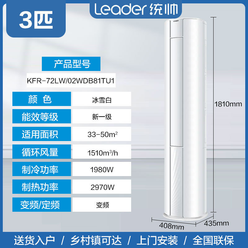 ハイアール・スマートホームは、涼しく快適な空調用の1.5馬力のインバーター冷暖房小型赤い花の統率者を製造しています。|undefined
