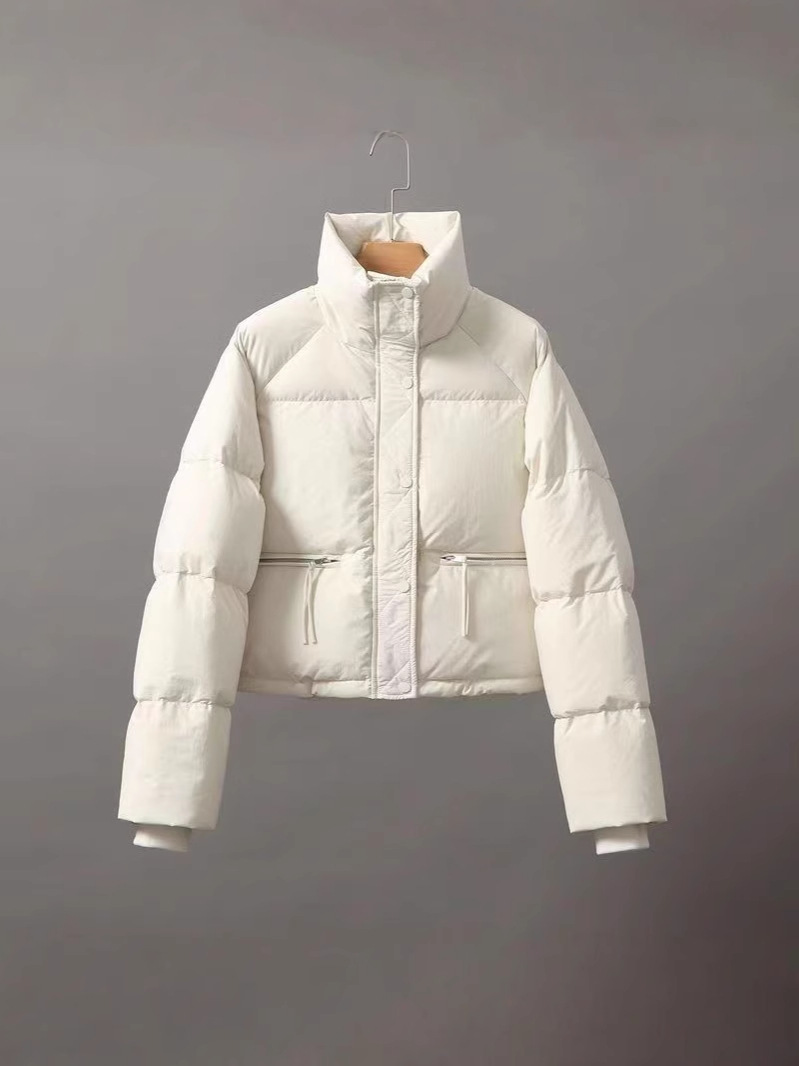 Foreign Trade Off-Season New down Cotton Outwear Women's Short Versatile Korean Style Stand Collar Thickeneded Bread Outwear Cotton Outwear Trendy