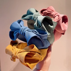 韓版代購～東大門復古風韓式氣質立體大花苞蝴蝶結立體發卡頭箍飾