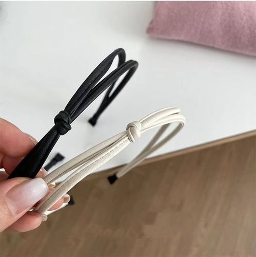 Korean Dongdaemun Simple Elegance Knot Hairstyle Fine Hairband Elegant High-end Versatile Outgoing Hair Accessory