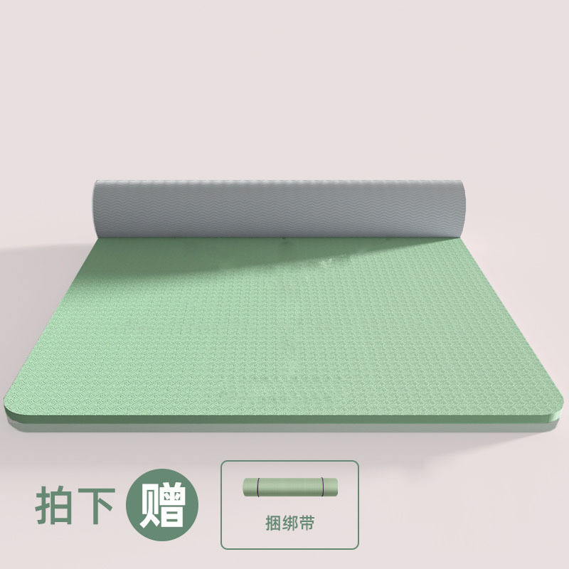 tpe瑜伽垫防滑加厚加宽减震隔音健身垫家用初学者舞蹈地垫包邮|undefined