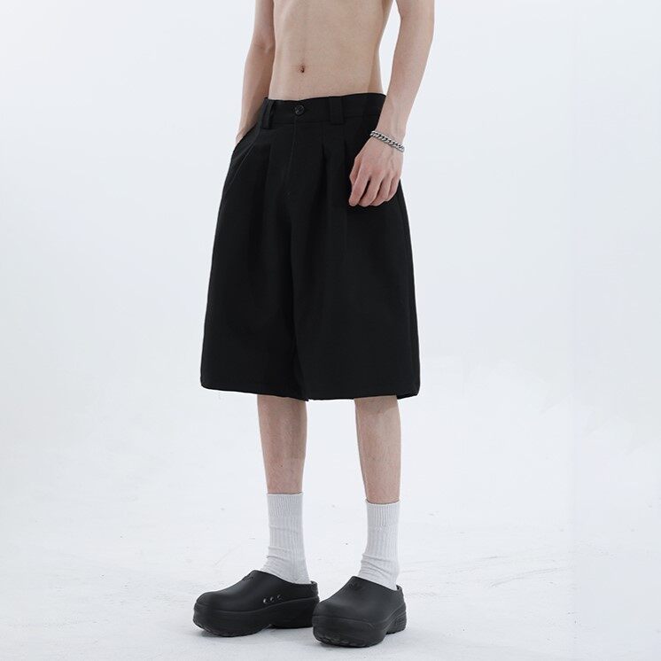 2025新型夏の韓国版ファッション定番ファッションカジュアル半ズボン七分ズボン大サイズ男性半ズボン