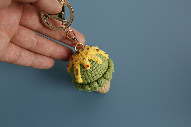 Cute Style 1 Piece Cute Ice Cream Yarn Knitting Women's Keychain