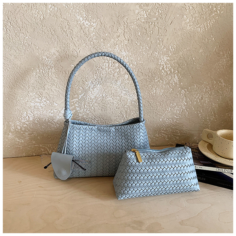 Gewebte Schultertasche Für Damen, Hochwertige Handtasche Mit Muster_voghion.com
